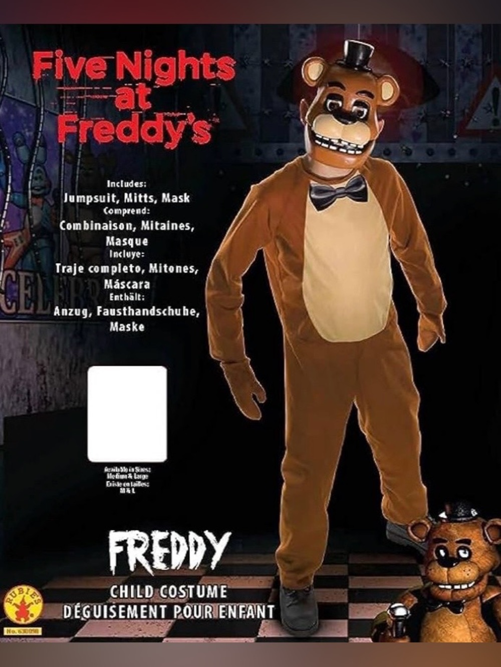 Rubie's Freddy Bear Kids Costume - Brown & Tan